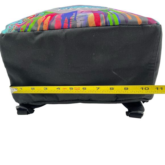 Mojo Backpacks Great White Shark Color Spatter Drip Canvas Outer Pockets 16x11x6 - Picture 10 of 12